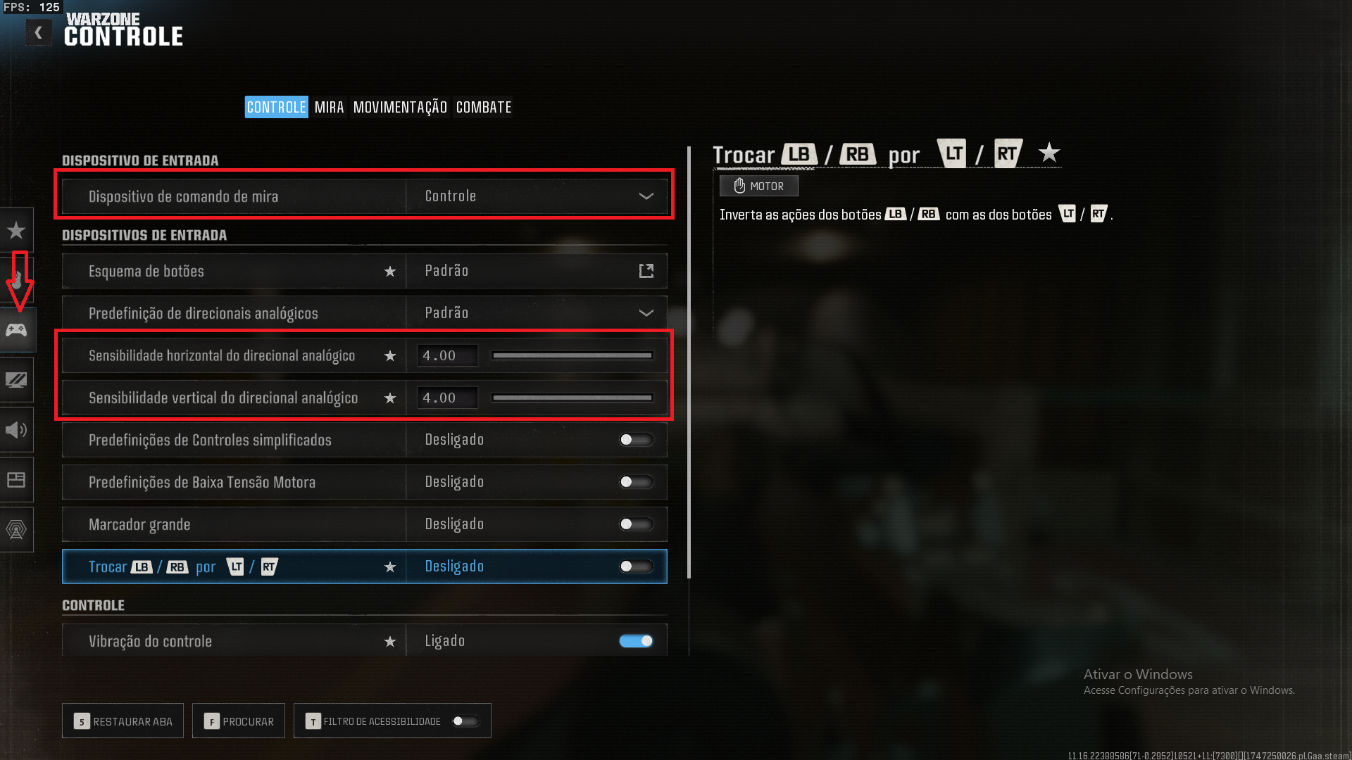 Passo 1: Input e Sensibilidade